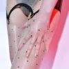 Garter Belt with Shiny Dots Classy Thigh Highs - Image 6