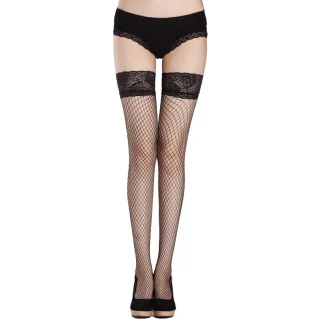 Fishnet Lace Top Classy Thigh Highs